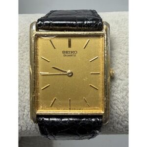 Seiko 5Y30-5069 New Battery Mens Watch 25MM 7" Leather Band Vintage